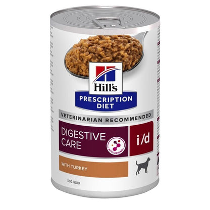Hill's Prescription Diet Wet Dog Food i/d Digestive Care Turkey 12 - 24 Cans 360g
