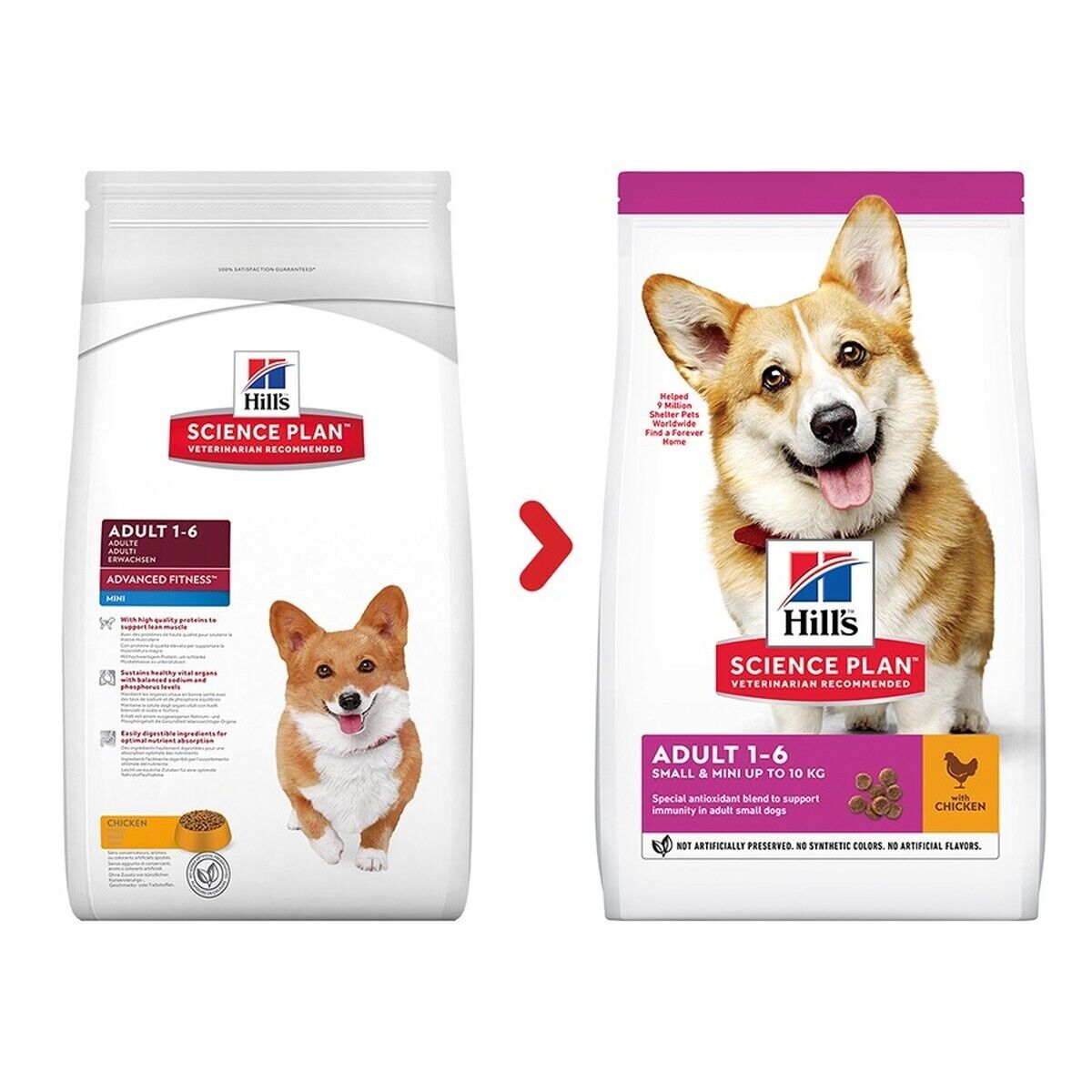 Hill's Science Plan Adult 1-6 Small & Mini Dry Dog Food Chicken 1.5Kg, 3Kg, 6Kg