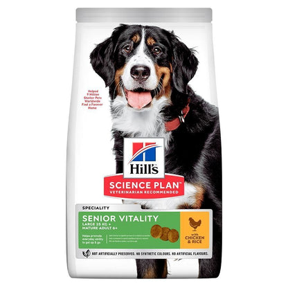 Hill's Science Plan Senior Vitality Mature 6+ Large Breed Dry Dog Food 2kg, 5kg, 12kg