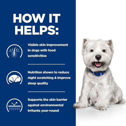 Hill’s Prescription Diet Canine Mini Derm Complete Dry Dog Food 1 kg , 3kg , 6kg