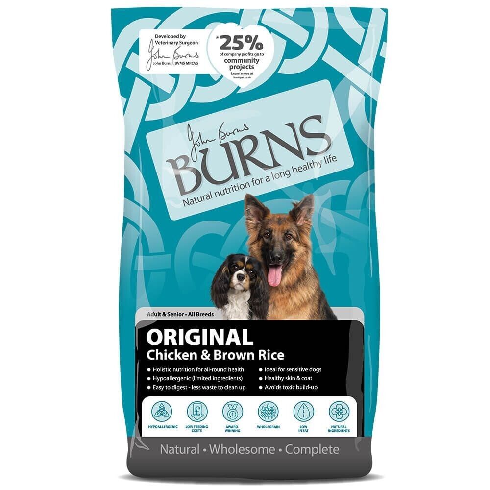 Burns Adult & Senior Original Chicken & Brown Rice Dry Dog Food - 2kg, 6kg, 12kg