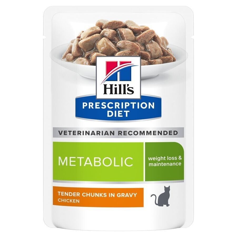 Hill’s Prescription Diet Feline Metabolic Wet Cat Food in Pouches - 12 x 85g , 24 x 85g