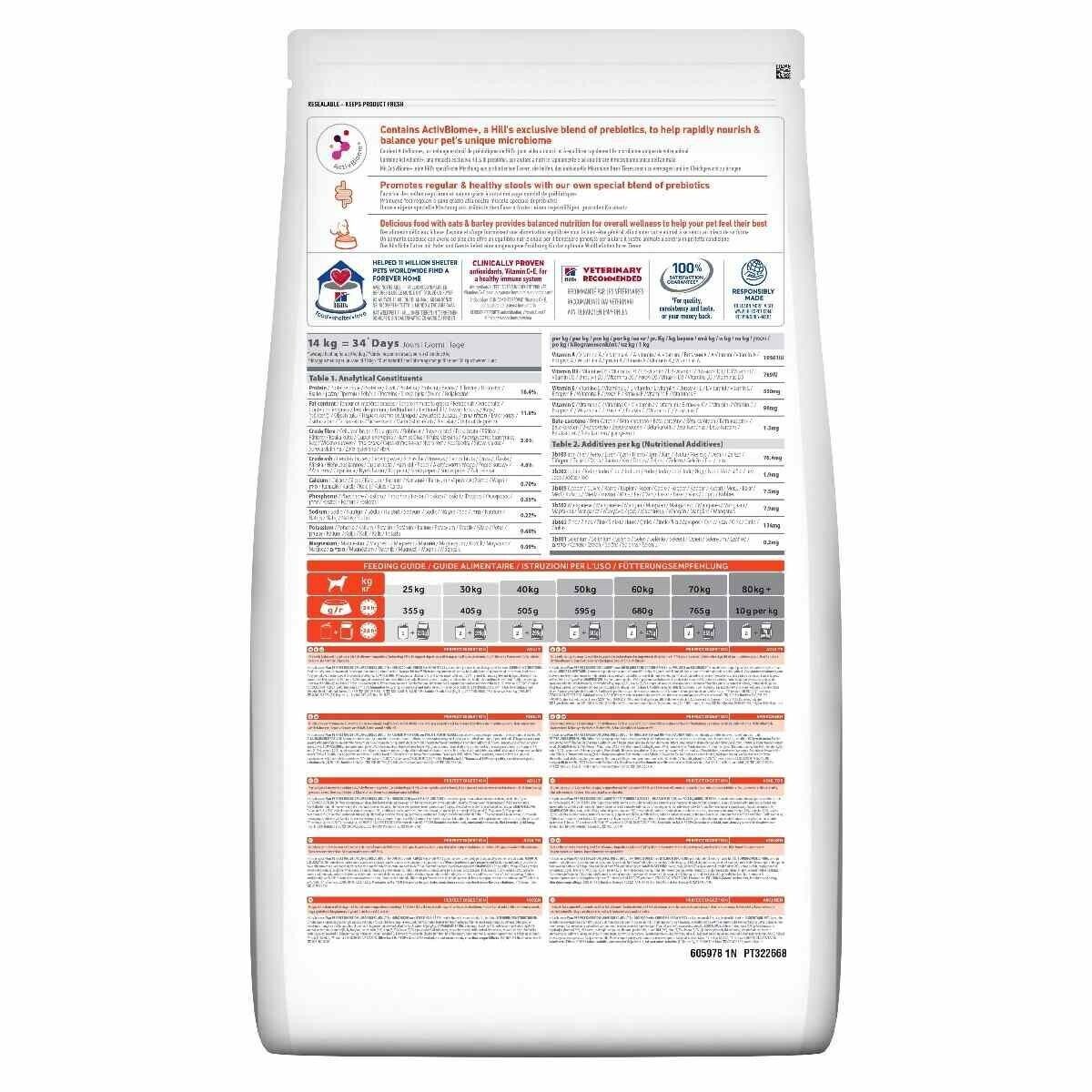 Hill’s Science Plan Adult 1+ Perfect Digestion Large Dog Dry Food Chicken 14 kg