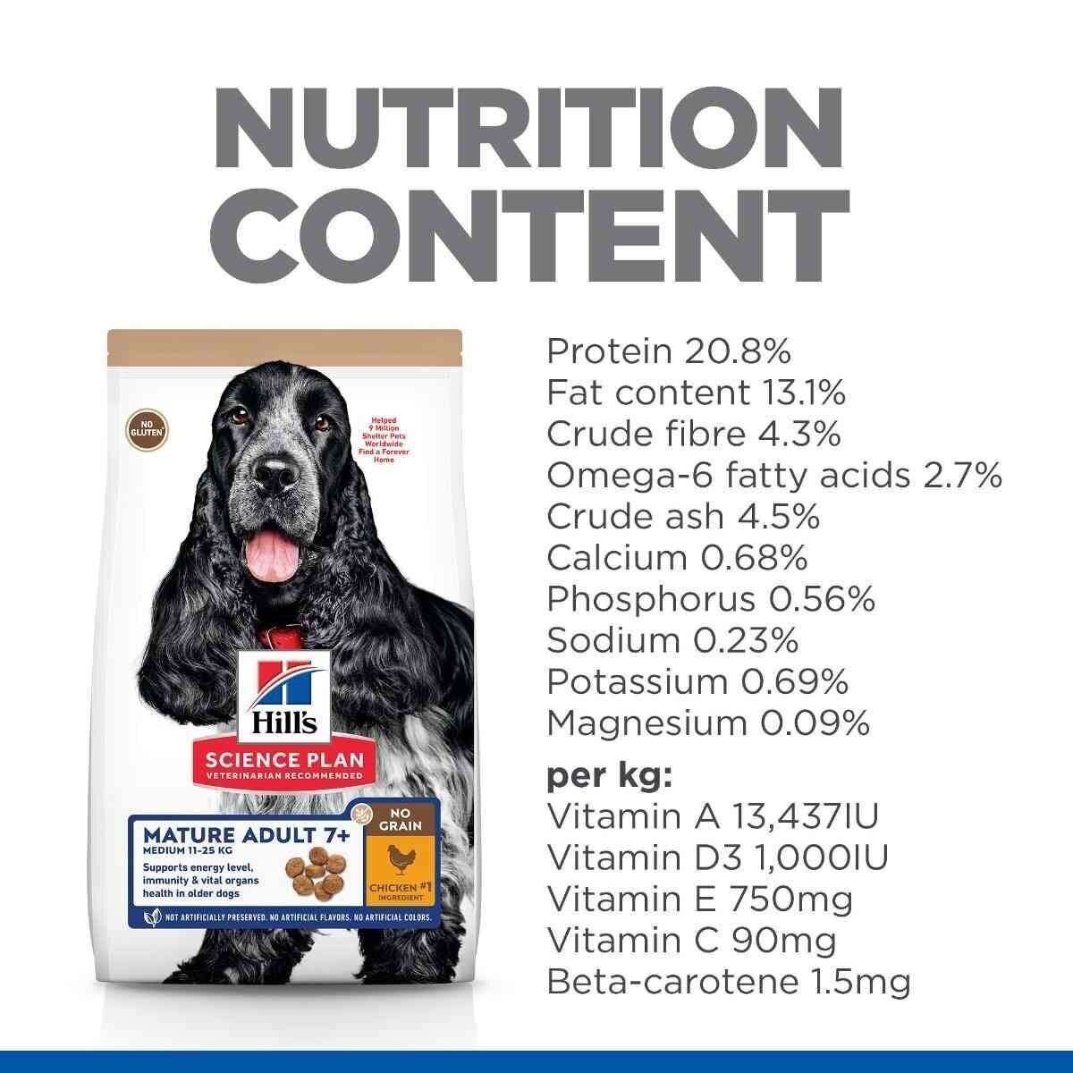 Hill’s Science Plan Mature Adult 7+ No Grain Dry Dog Food With Chicken 2.5kg , 5kg , 14kg