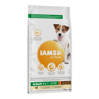 IAMS for Vitality Adult Small & Medium Dry Dog Food Fresh Chicken - 2kg, 4kg, 12kg