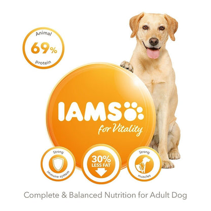 IAMS for Vitality Light in Fat Adult Dog Dry Food with Fresh Chicken - 2kg ,4kg , 12kg
