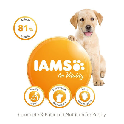 IAMS for Vitality Puppy & Junior Large Dog Dry Food with Fresh Chicken 12kg
