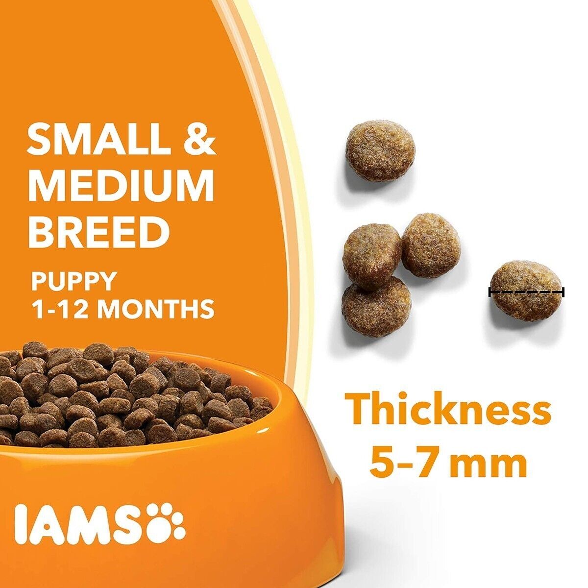 IAMS for Vitality Puppy & Junior Small & Medium Dry Dog Food Chicken - 3kg, 12kg