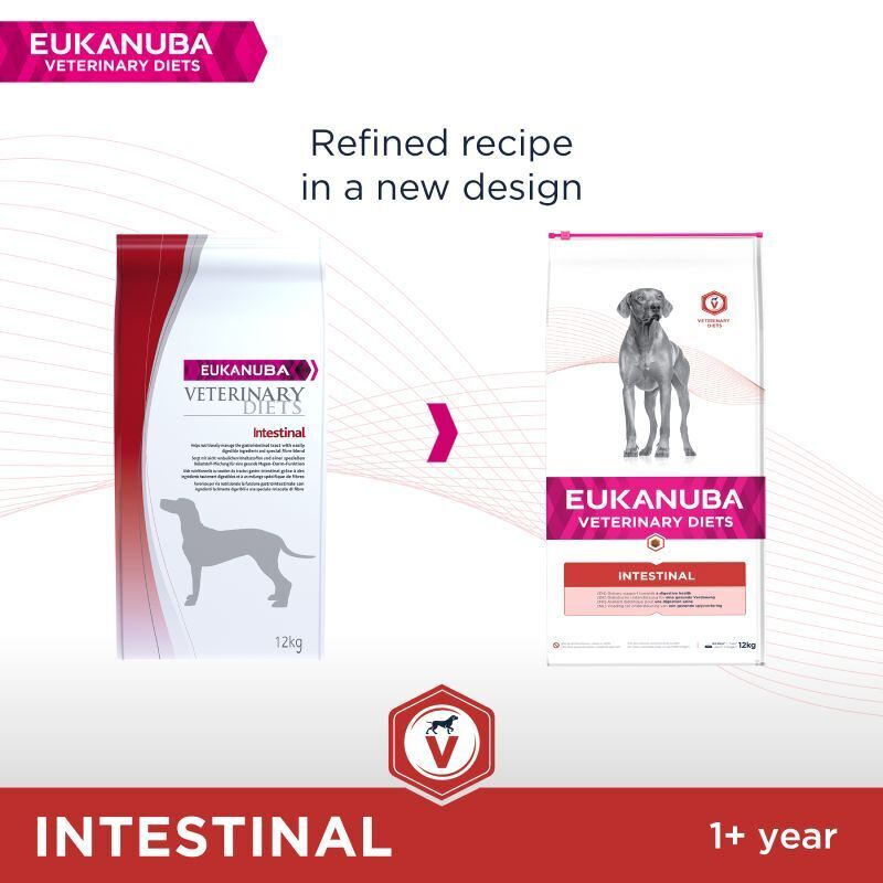 Intestinal Eukanuba Veterinary Diets Adult Dry Dog Food with Chicken 5 kg, 12 Kg