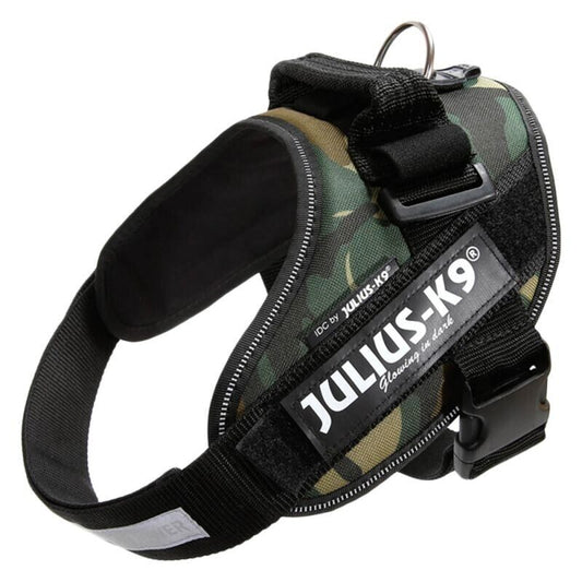 Julius K9 Dog Puppy Power Harness Strong Adjustable Reflective - Camouflage