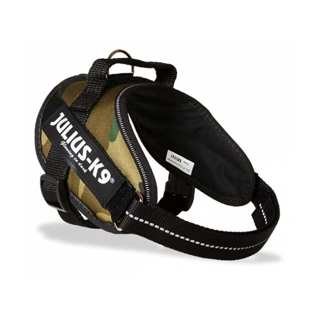 Julius K9 Dog Puppy Power Harness Strong Adjustable Reflective - Camouflage
