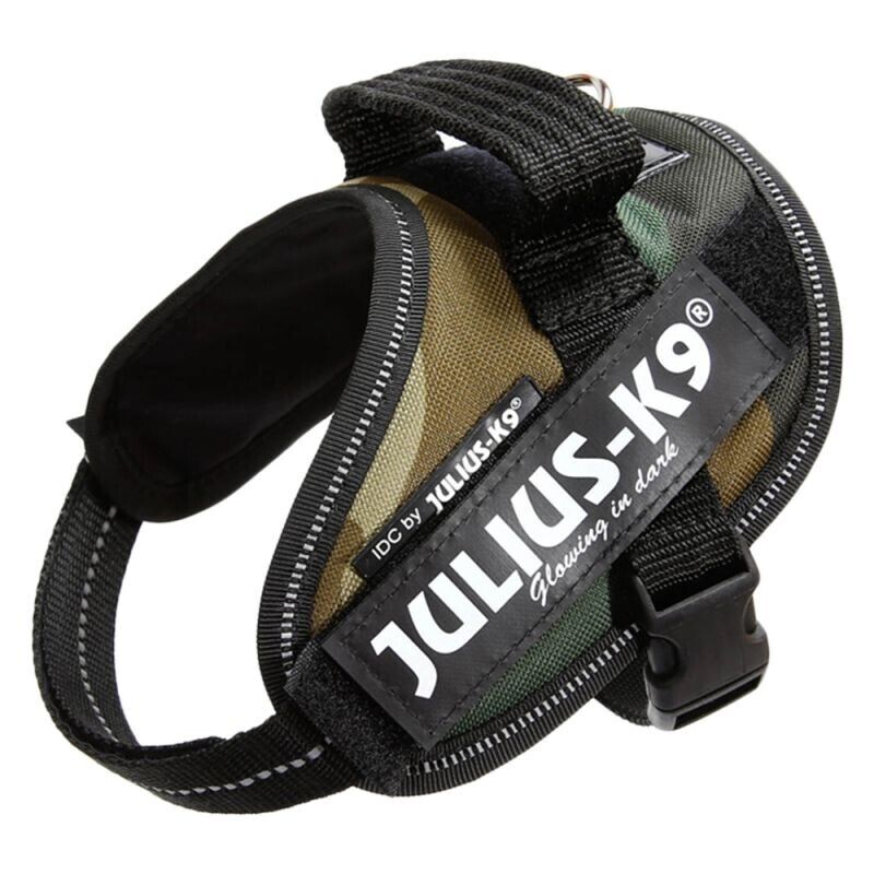 Julius K9 Dog Puppy Power Harness Strong Adjustable Reflective - Camouflage