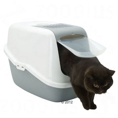 Large Cat Litter Tray Savic Cat Litter Box XL Light Grey  Filters & Tray Bags